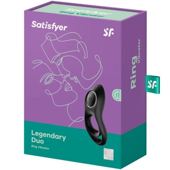 SATISFYER - LEGENDARY DUO ANILLO VIBRADOR NEGRO - Imagen 4