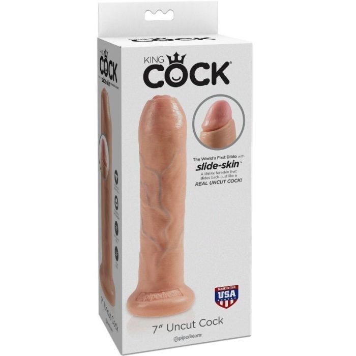 KING COCK - DILDO REALÍSTICO UNCUT NATURAL 21 CM - Imagen 5