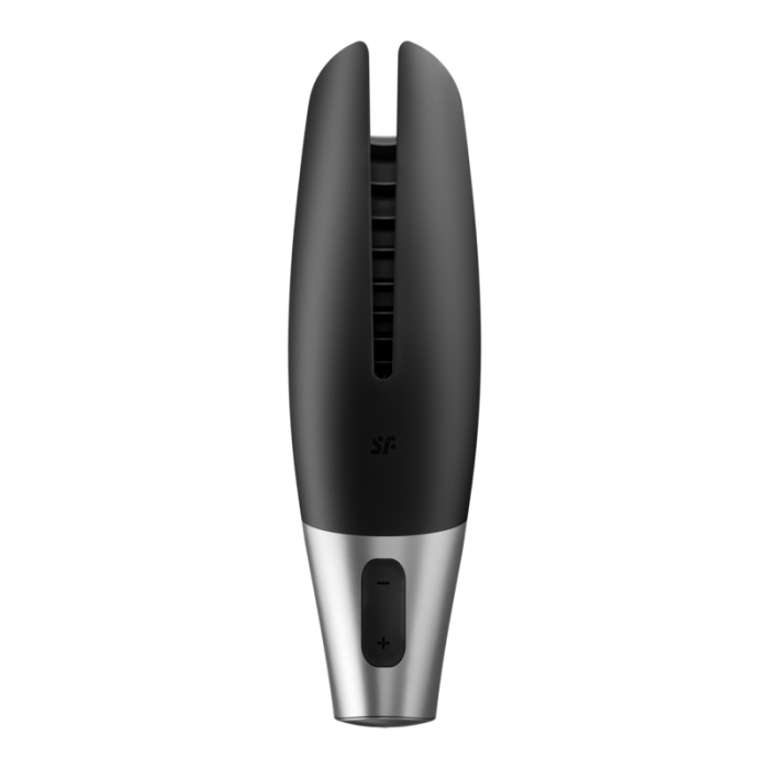 SATISFYER - POWER MASTURBATOR NEGRO Y PLATA - Imagen 2