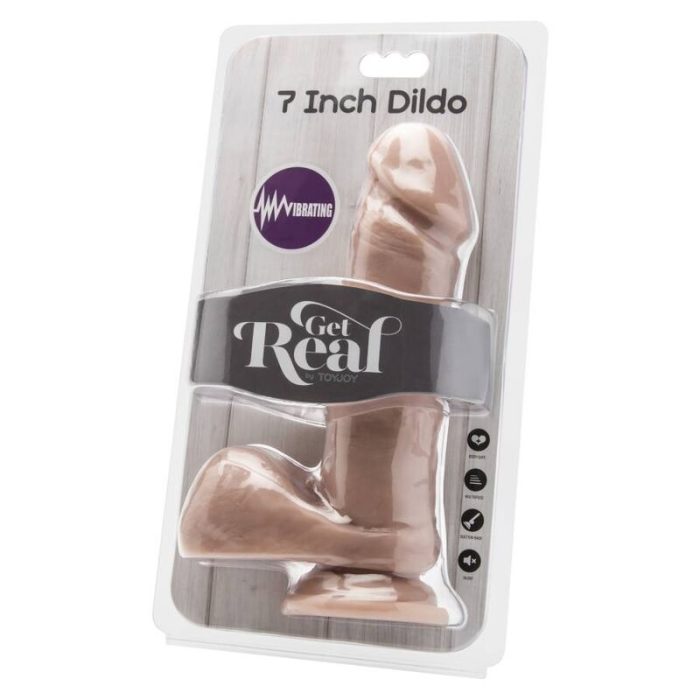 GET REAL - DILDO 18 CM CON TESTICULOS VIBRADOR NATURAL - Imagen 2