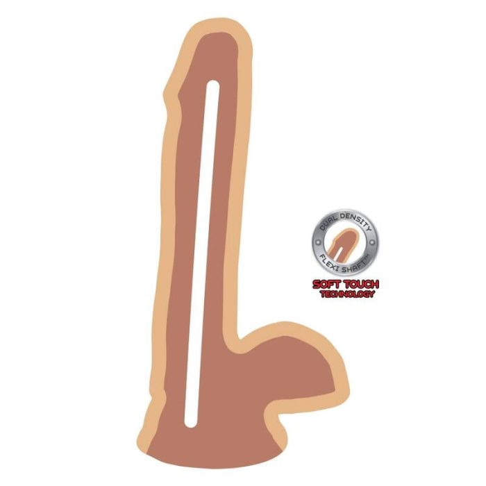 GET REAL - DUAL DENSITY DILDO 17 CM CON TESTICULOS NATURAL - Imagen 3