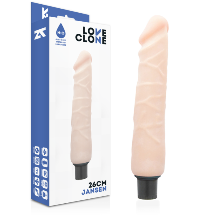 LOVECLONE - JANSEN VIBRADOR REALÍSTICO SELF LUBRICATION 26 CM -O- 4.2 CM - Imagen 2