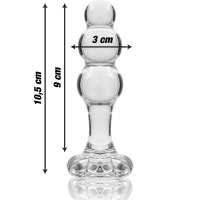 NEBULA SERIES BY IBIZA - MODELO 1 PLUG CRISTAL TRANSPARENTE 10.5 CM -O- 3 CM - Imagen 4