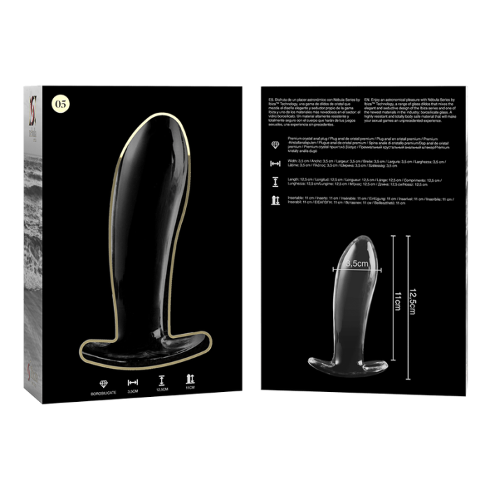 NEBULA SERIES BY IBIZA - MODELO 5 PLUG CRISTAL TRANSPARENTE 12.5 CM -O- 3.5 CM - Imagen 5