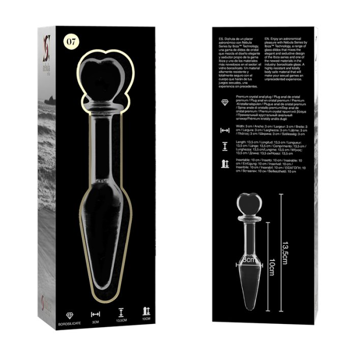 NEBULA SERIES BY IBIZA - MODELO 7 PLUG CRISTAL TRANSPARENTE 13.5 CM -O- 3 CM - Imagen 5