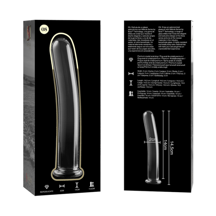 NEBULA SERIES BY IBIZA - MODELO 8 DILDO CRISTAL TRANSPARENTE 14.5 CM -O- 2 CM - Imagen 5