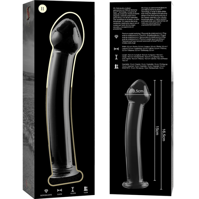NEBULA SERIES BY IBIZA - MODELO 11 DILDO CRISTAL TRANSPARENTE 16 CM -O- 3 CM - Imagen 5