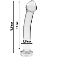 NEBULA SERIES BY IBIZA - MODELO 11 DILDO CRISTAL TRANSPARENTE 16 CM -O- 3 CM - Imagen 4