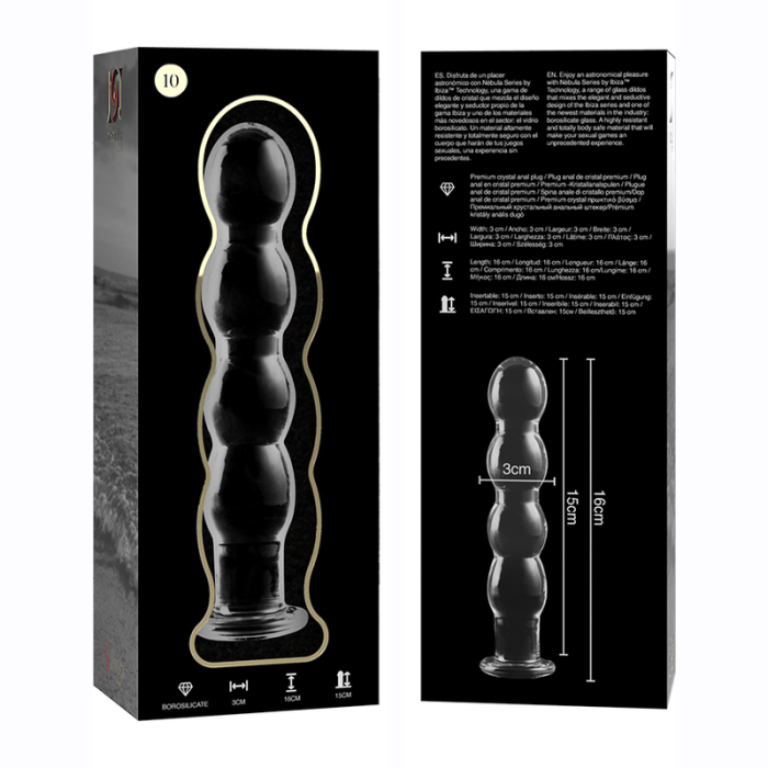 NEBULA SERIES BY IBIZA - MODELO 10 DILDO CRISTAL TRANSPARENTE 16.5 CM -O- 3.5 CM - Imagen 5