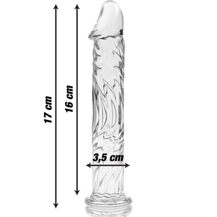 NEBULA SERIES BY IBIZA - MODELO 12 DILDO CRISTAL TRANSPARENTE 17 CM -O- 3.5 CM - Imagen 4