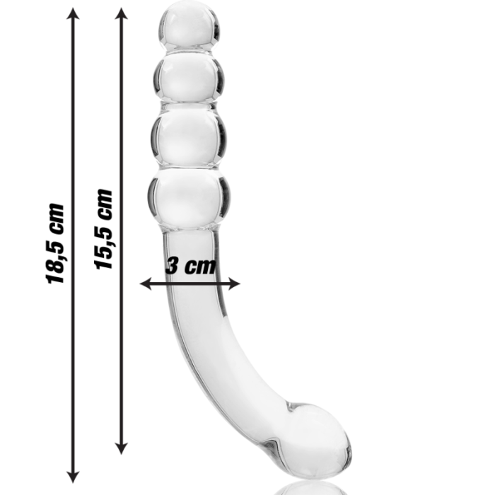 NEBULA SERIES BY IBIZA - MODELO 14 DILDO CRISTAL TRANSPARENTE 18.5 CM -O- 3 CM - Imagen 4