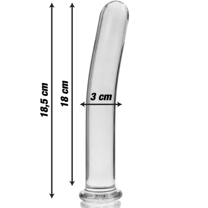 NEBULA SERIES BY IBIZA - MODELO 17 DILDO CRISTAL TRANSPARENTE 18.5 CM -O- 3 CM - Imagen 4