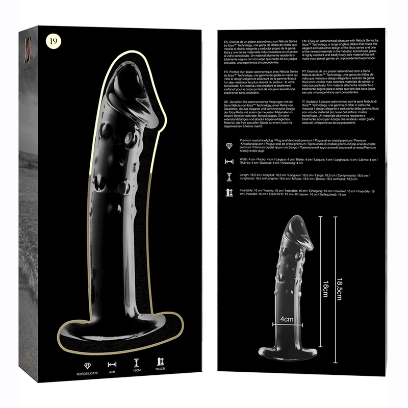 NEBULA SERIES BY IBIZA - MODELO 19 DILDO CRISTAL TRANSPARENTE 18.5 CM -O- 4 CM - Imagen 5