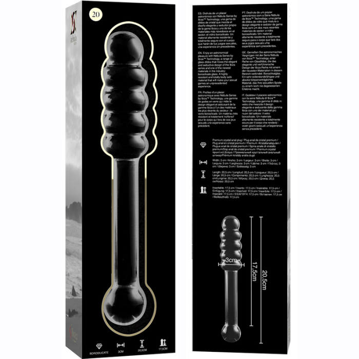 NEBULA SERIES BY IBIZA - MODELO 20 DILDO CRISTAL TRANSPARENTE 20.5 CM -O- 3 CM - Imagen 5