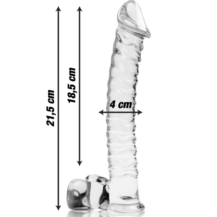 NEBULA SERIES BY IBIZA - MODELO 23 DILDO CRISTAL TRANSPARENTE 21.5 CM -O- 4 CM - Imagen 4