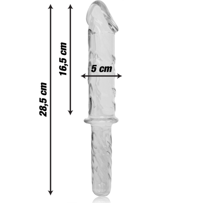 NEBULA SERIES BY IBIZA - MODELO 24 DILDO CRISTAL TRANSPARENTE 28.5 CM -O- 5 CM - Imagen 4