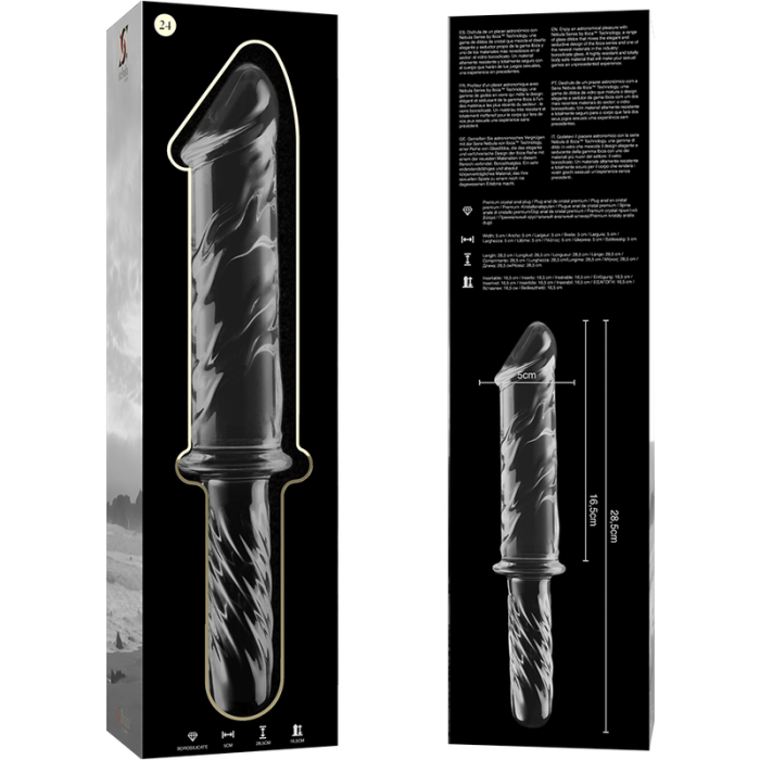 NEBULA SERIES BY IBIZA - MODELO 24 DILDO CRISTAL TRANSPARENTE 28.5 CM -O- 5 CM - Imagen 5