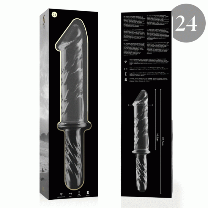 NEBULA SERIES BY IBIZA - MODELO 24 DILDO CRISTAL TRANSPARENTE 28.5 CM -O- 5 CM