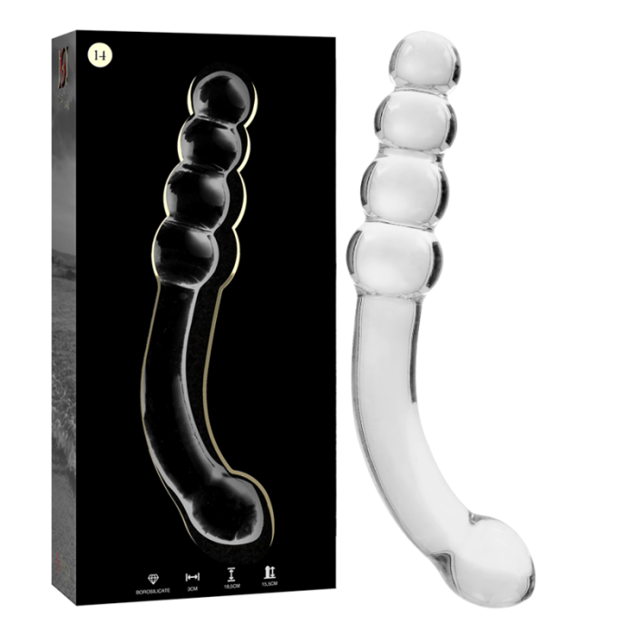 NEBULA SERIES BY IBIZA - MODELO 14 DILDO CRISTAL TRANSPARENTE 18.5 CM -O- 3 CM - Imagen 2