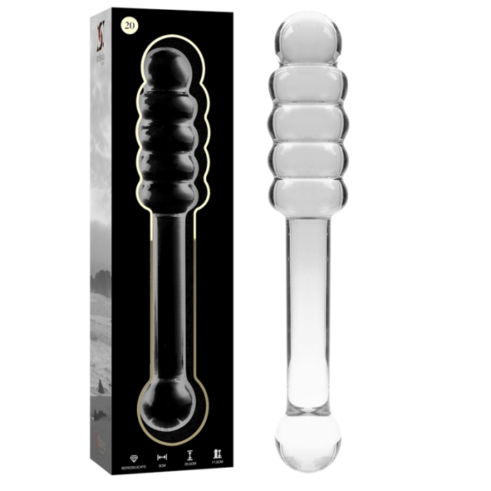 NEBULA SERIES BY IBIZA - MODELO 20 DILDO CRISTAL TRANSPARENTE 20.5 CM -O- 3 CM - Imagen 2