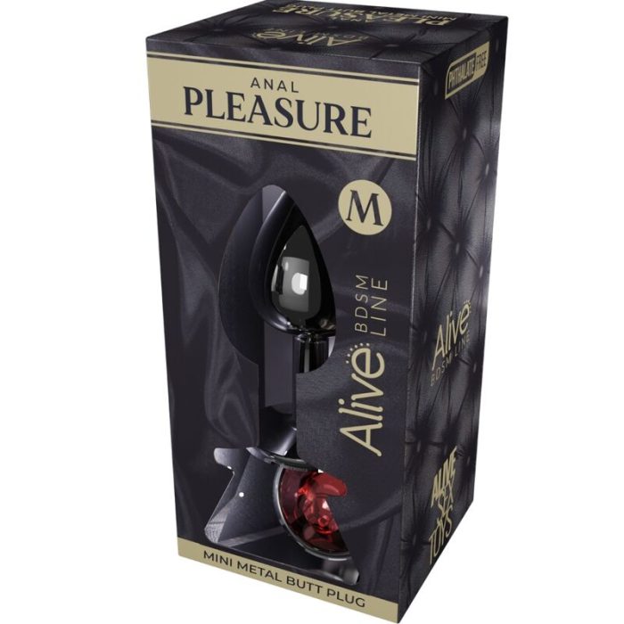 ALIVE - ANAL PLEASURE MINI PLUG METAL ROJO TALLA M - Imagen 2