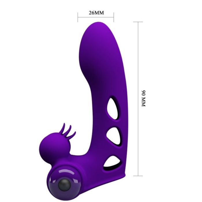 PRETTY LOVE - ORLANDO FUNDA DE DEDO VIBRADOR MORADO - Imagen 5