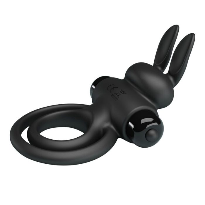 PRETTY LOVE - ANILLO VIBRADOR III CONEJO PARA PENE NEGRO - Imagen 4