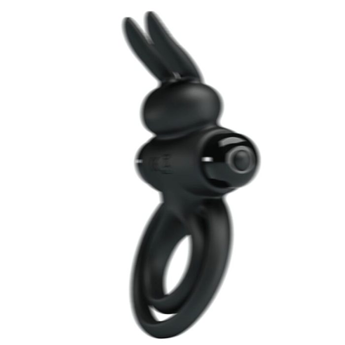 PRETTY LOVE - ANILLO VIBRADOR III CONEJO PARA PENE NEGRO - Imagen 5