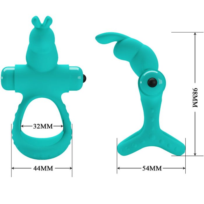 PRETTY LOVE - FIGGY ANILLO VIBRADOR RABBIT VERDE - Imagen 4