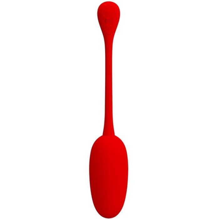PRETTY LOVE - KNUCKER HUEVO VIBRADOR RECARGABLE ROJO - Imagen 5