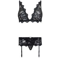 LIVCO CORSETTI FASHION - BELITA LC 90231 SUJETADOR + PANTY + LIGUERO NEGRO S/M - Imagen 5