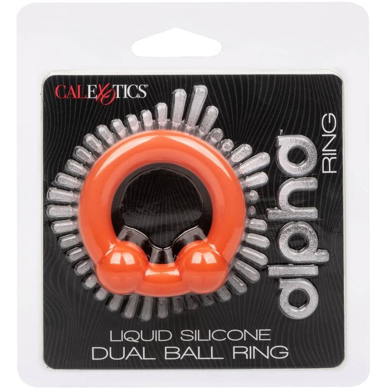CALEXOTICS - ALPHA ANILLO DOBLE BOLA NARANJA - Imagen 2