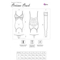 LIVCO CORSETTI FASHION - PERSINNE PEACH SET CORSET + PANTY + MEDIAS - Imagen 5
