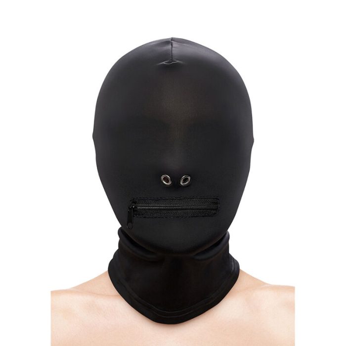 NS NOVELTIES - FETISH  FASHION PASAMONTAÑAS COMPLETO CON CREMALLERA NYLON NEGRO