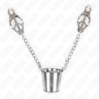 KINK - PINZAS PARA PEZONES CON CUBO PLATEADO - Imagen 2