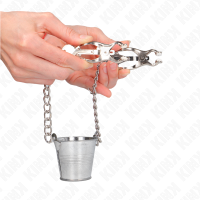 KINK - PINZAS PARA PEZONES CON CUBO PLATEADO - Imagen 4
