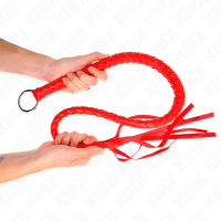 KINK - LÁTIGO DE SERPIENTE CON ANILLO DE MANO ROJO 65 CM - Imagen 3