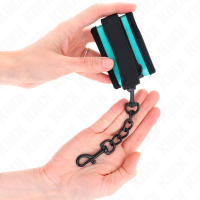 KINK - MUÑEQUERAS NEGRO-AZUL AJUSTABLE 18-32 CM X 5 CM - Imagen 4