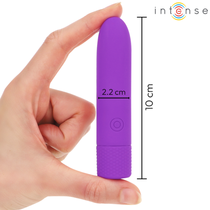 INTENSE - SYMONE BALA VIBRADORA RECARGABLE POR USB 8 VIBRACIONES MORADO 10 X 2.2 CM - Imagen 5