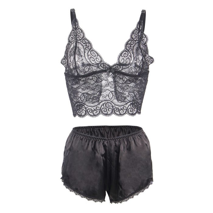 SUBBLIME - 953928 SET 3 PIEZAS ENCAJE Y SATEN NEGRO L/XL - Imagen 5