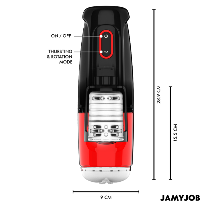 JAMYJOB - STORM MASTURBADOR VAGINA AUTOMÁTICO 10 MODOS ROTACIÓN Y EMPUJE - Imagen 4
