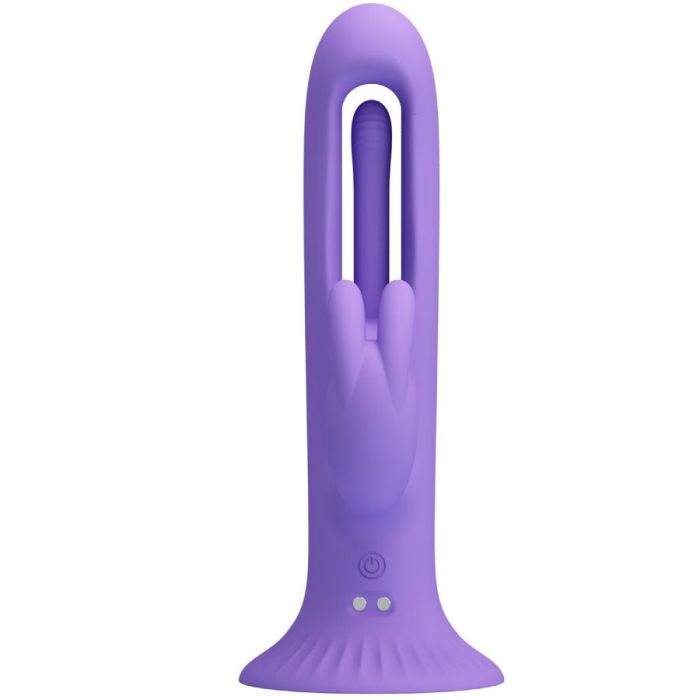 PRETTY LOVE - KILLMOULIS VIBRADOR RABBIT 12 MODOS DE VIBRACIÓN MORADO - Imagen 2