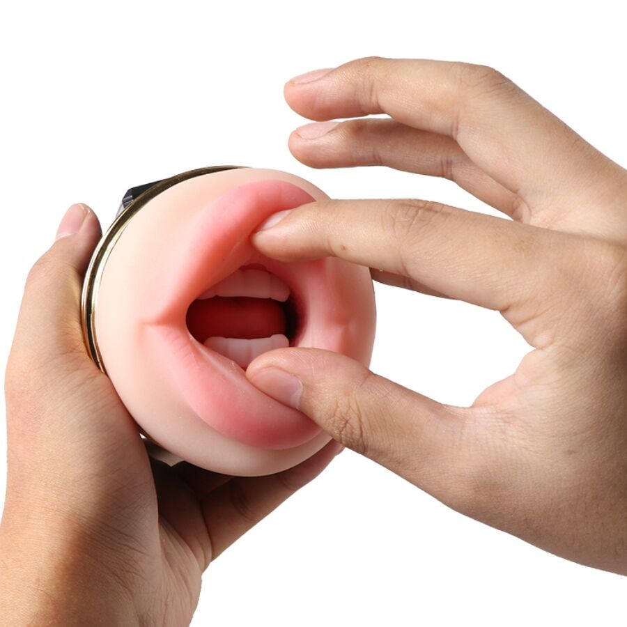 SHEQU - KAY MASTURBADOR DOBLE CON VIBRACIÓN DUAL BOCA Y VAGINA - Imagen 4