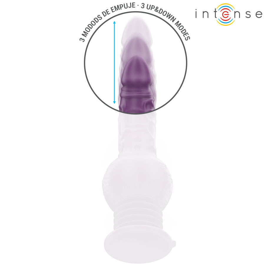 INTENSE - TATUM VIBRADOR MULTIFUNCIÓN CON VIBRACIÓN UP AND DOWN 24 CM MORADO - Imagen 4