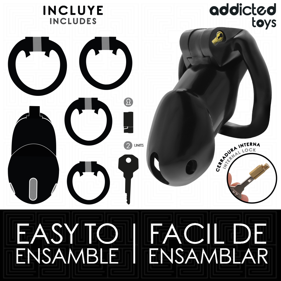 ADDICTED TOYS LOCKED - MINDNIGHT CELL JAULA PARA PENE TALLA L - Imagen 4