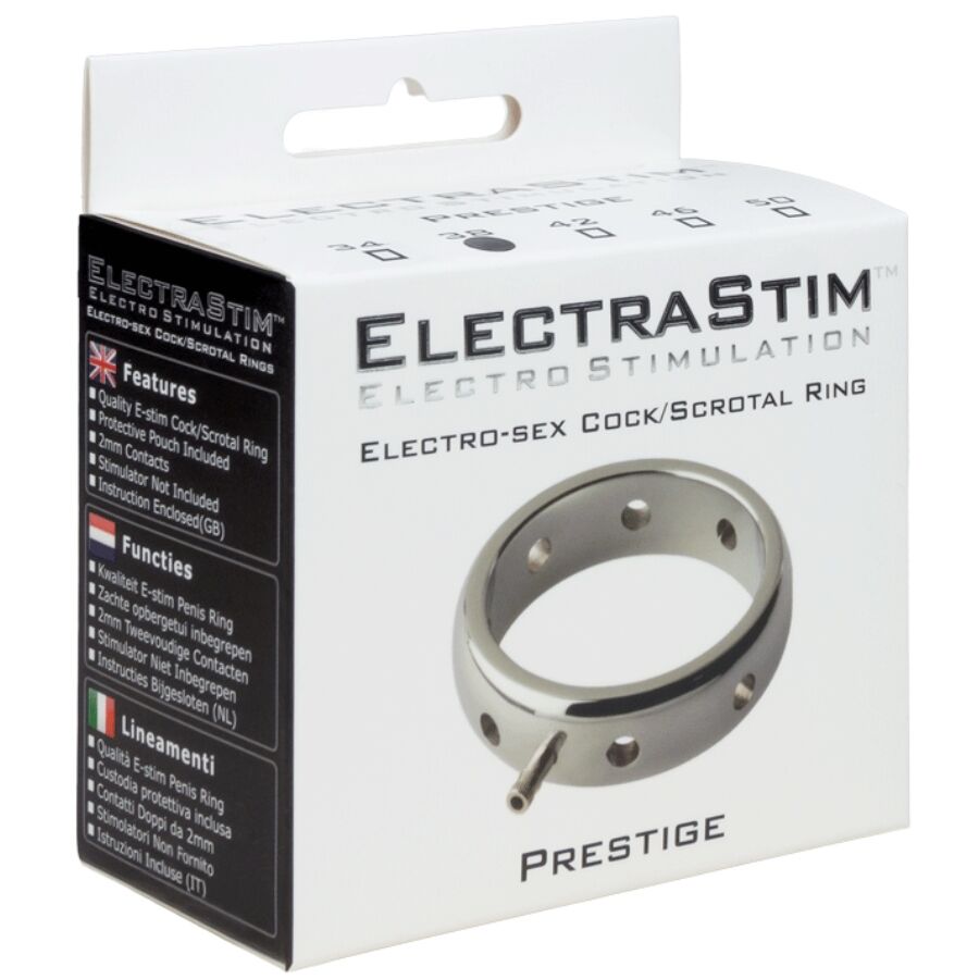 ELECTRASTIM - PRESTIGE ANILLO ELECTROMAGNÉTICO DE METAL PARA EL PENE 34 MM - Imagen 4