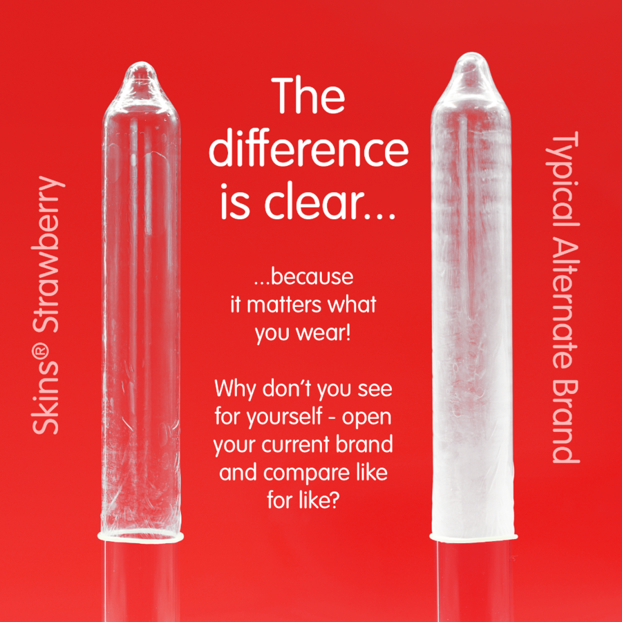 SKINS - PRESERVATIVOS PREMIUM SABOR FRESA PACK 8 - Imagen 3