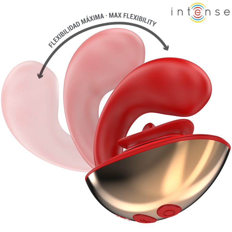 INTENSE - MARIAH VIBRADOR ESTIMULADOR EN FORMA DE U 10 VIBRACIONES ROJO - Imagen 3