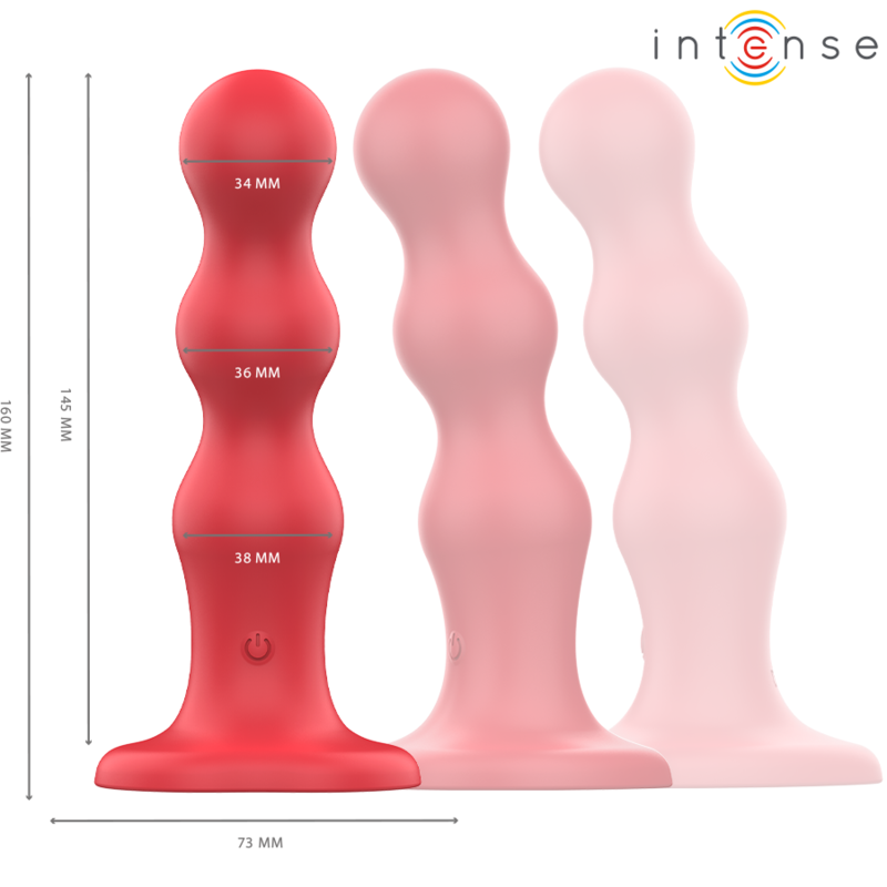 INTENSE - CODY VIBRADOR CON VENTOSA ROJO CONTROL REMOTO - Imagen 3