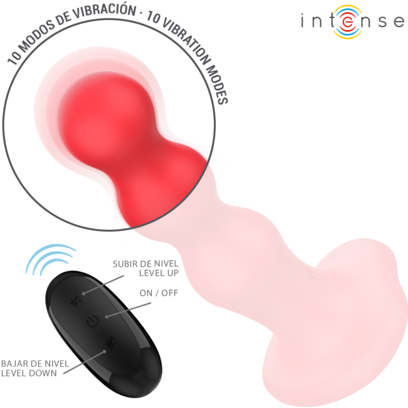 INTENSE - CODY VIBRADOR CON VENTOSA ROJO CONTROL REMOTO - Imagen 4